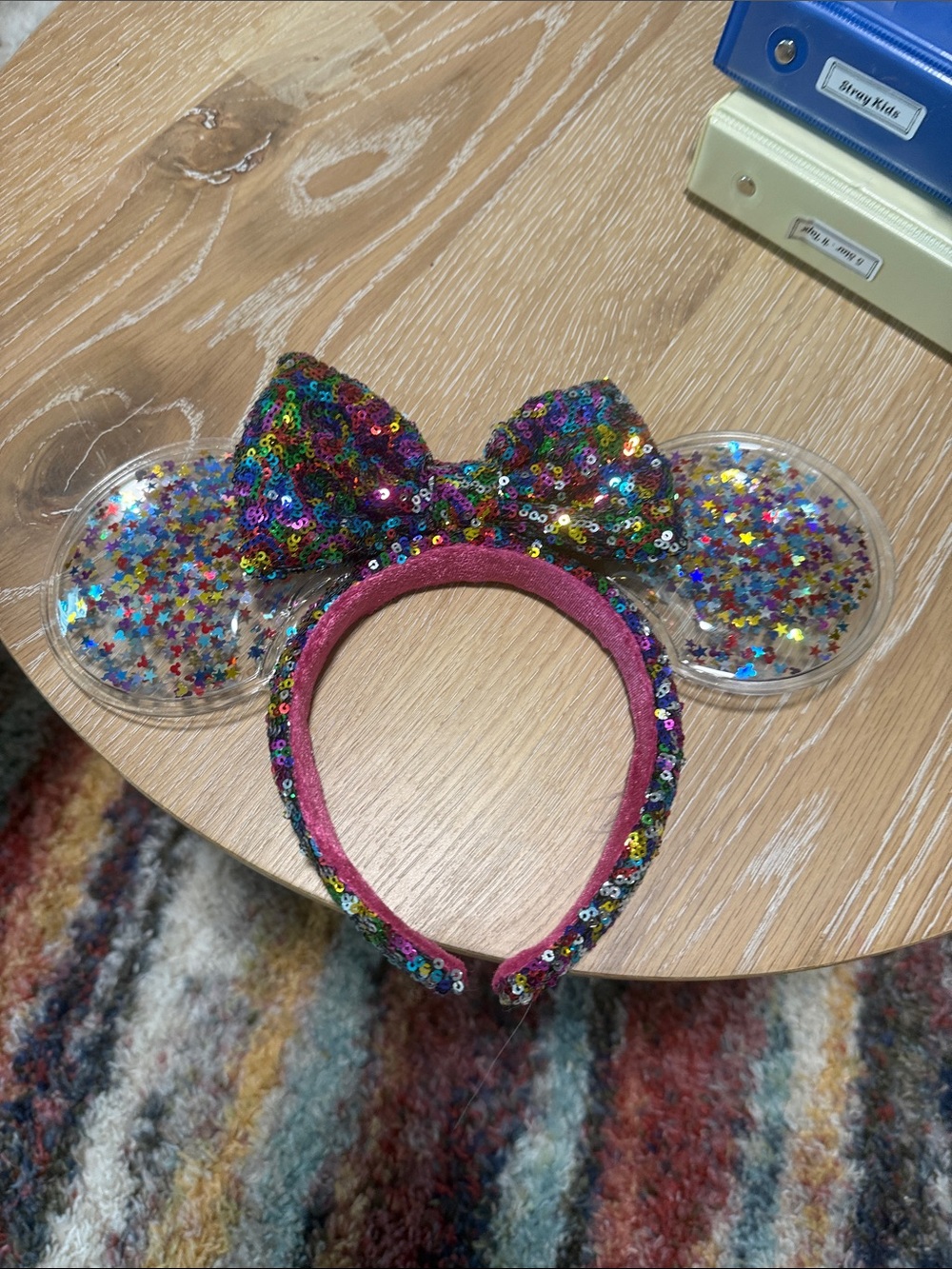 Sequin Rainbow Minnie Ears Headband